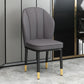 European Glam Style Metal Chairs Kitchen Dining Room Wingback Side Chair Set Dark Gray 1 Piece Clearhalo ' kitchen&dining_furn' 'Dining Chairs' 'Dining Tables & Seating' 'dining_chair' 'furn' 'furn_dining_chair' 'Furniture' 'furniture_dining_chair' 'Kitchen & Dining Furniture' 'kitchen' 3755962