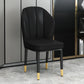 European Glam Style Metal Chairs Kitchen Dining Room Wingback Side Chair Set Black 1 Piece Clearhalo ' kitchen&dining_furn' 'Dining Chairs' 'Dining Tables & Seating' 'dining_chair' 'furn' 'furn_dining_chair' 'Furniture' 'furniture_dining_chair' 'Kitchen & Dining Furniture' 'kitchen' 3755967
