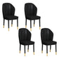 European Glam Style Metal Chairs Kitchen Dining Room Wingback Side Chair Set Black 4 Piece Set Clearhalo ' kitchen&dining_furn' 'Dining Chairs' 'Dining Tables & Seating' 'dining_chair' 'furn' 'furn_dining_chair' 'Furniture' 'furniture_dining_chair' 'Kitchen & Dining Furniture' 'kitchen' 3755971