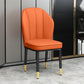 European Glam Style Metal Chairs Kitchen Dining Room Wingback Side Chair Set Orange 1 Piece Clearhalo ' kitchen&dining_furn' 'Dining Chairs' 'Dining Tables & Seating' 'dining_chair' 'furn' 'furn_dining_chair' 'Furniture' 'furniture_dining_chair' 'Kitchen & Dining Furniture' 'kitchen' 3755973