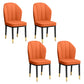 European Glam Style Metal Chairs Kitchen Dining Room Wingback Side Chair Set Orange 4 Piece Set Clearhalo ' kitchen&dining_furn' 'Dining Chairs' 'Dining Tables & Seating' 'dining_chair' 'furn' 'furn_dining_chair' 'Furniture' 'furniture_dining_chair' 'Kitchen & Dining Furniture' 'kitchen' 3755977
