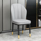 European Glam Style Metal Chairs Kitchen Dining Room Wingback Side Chair Set Light Gray 1 Piece Clearhalo ' kitchen&dining_furn' 'Dining Chairs' 'Dining Tables & Seating' 'dining_chair' 'furn' 'furn_dining_chair' 'Furniture' 'furniture_dining_chair' 'Kitchen & Dining Furniture' 'kitchen' 3755979