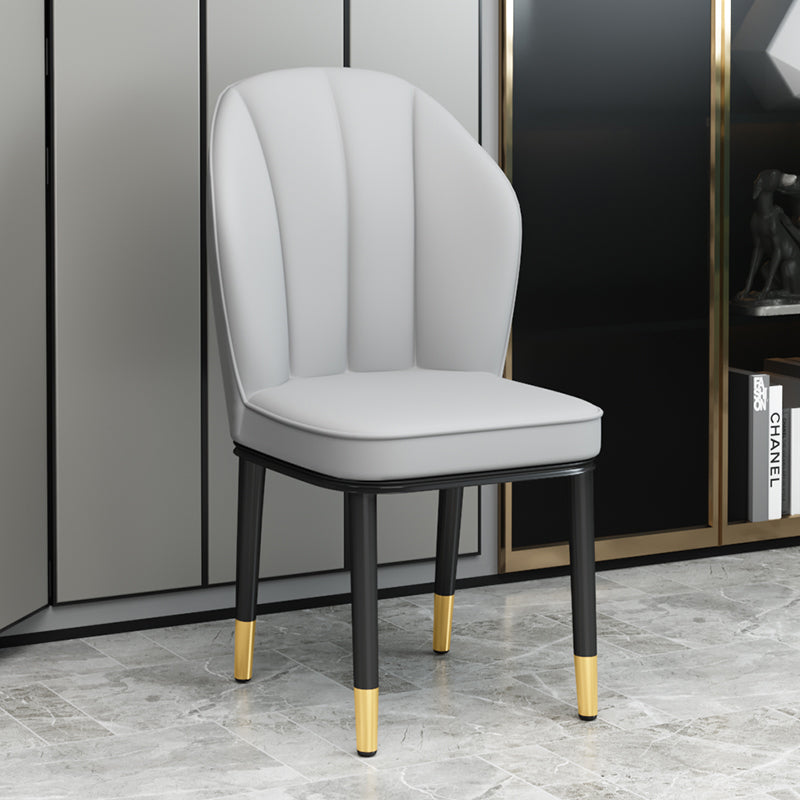 European Glam Style Metal Chairs Kitchen Dining Room Wingback Side Chair Set Light Gray 1 Piece Clearhalo ' kitchen&dining_furn' 'Dining Chairs' 'Dining Tables & Seating' 'dining_chair' 'furn' 'furn_dining_chair' 'Furniture' 'furniture_dining_chair' 'Kitchen & Dining Furniture' 'kitchen' 3755979