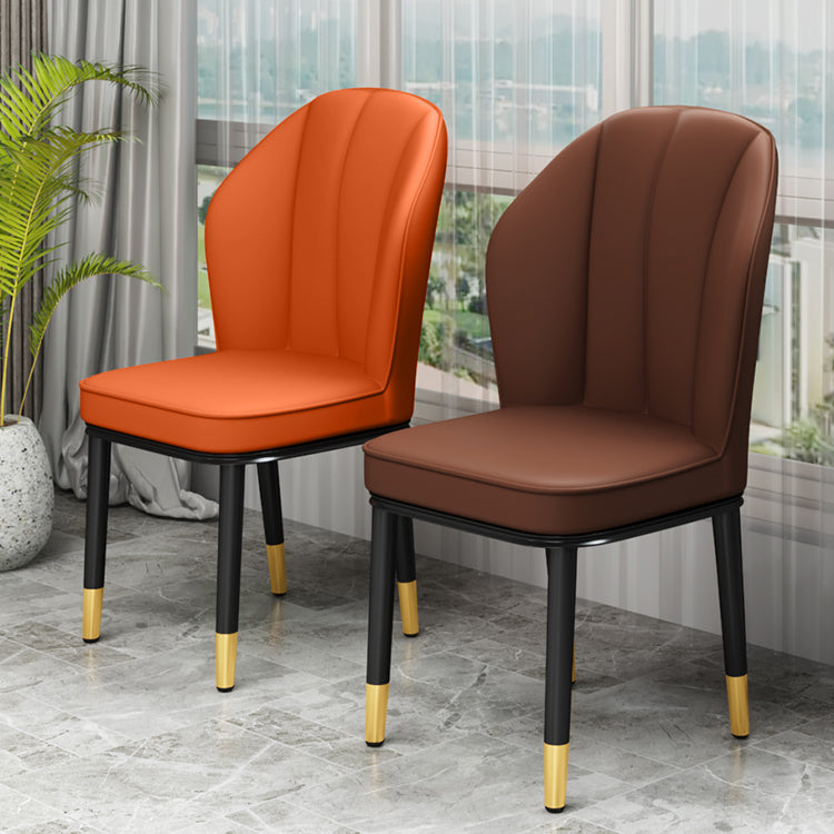 European Glam Style Metal Chairs Kitchen Dining Room Wingback Side Chair Set Clearhalo ' kitchen&dining_furn' 'Dining Chairs' 'Dining Tables & Seating' 'dining_chair' 'furn' 'furn_dining_chair' 'Furniture' 'furniture_dining_chair' 'Kitchen & Dining Furniture' 'kitchen' 3755982