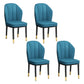European Glam Style Metal Chairs Kitchen Dining Room Wingback Side Chair Set Peacock Blue 4 Piece Set Clearhalo ' kitchen&dining_furn' 'Dining Chairs' 'Dining Tables & Seating' 'dining_chair' 'furn' 'furn_dining_chair' 'Furniture' 'furniture_dining_chair' 'Kitchen & Dining Furniture' 'kitchen' 3755993