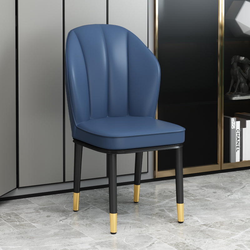 European Glam Style Metal Chairs Kitchen Dining Room Wingback Side Chair Set Royal Blue 1 Piece Clearhalo ' kitchen&dining_furn' 'Dining Chairs' 'Dining Tables & Seating' 'dining_chair' 'furn' 'furn_dining_chair' 'Furniture' 'furniture_dining_chair' 'Kitchen & Dining Furniture' 'kitchen' 3755994