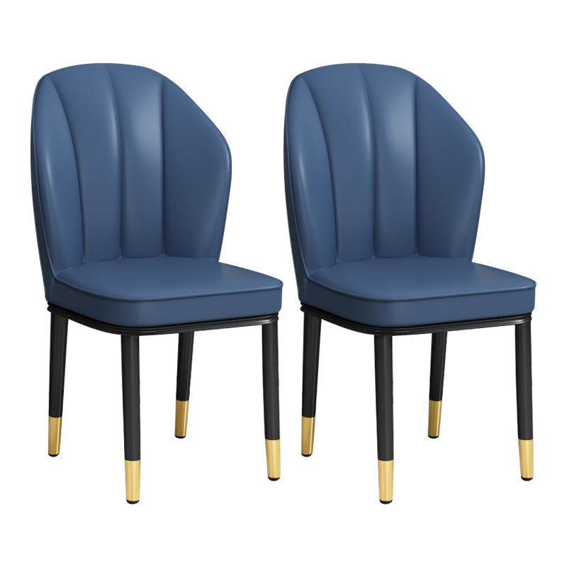 European Glam Style Metal Chairs Kitchen Dining Room Wingback Side Chair Set Royal Blue 2 Piece Set Clearhalo ' kitchen&dining_furn' 'Dining Chairs' 'Dining Tables & Seating' 'dining_chair' 'furn' 'furn_dining_chair' 'Furniture' 'furniture_dining_chair' 'Kitchen & Dining Furniture' 'kitchen' 3755995