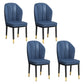 European Glam Style Metal Chairs Kitchen Dining Room Wingback Side Chair Set Royal Blue 4 Piece Set Clearhalo ' kitchen&dining_furn' 'Dining Chairs' 'Dining Tables & Seating' 'dining_chair' 'furn' 'furn_dining_chair' 'Furniture' 'furniture_dining_chair' 'Kitchen & Dining Furniture' 'kitchen' 3755996