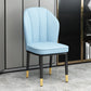 European Glam Style Metal Chairs Kitchen Dining Room Wingback Side Chair Set Sky Blue 1 Piece Clearhalo ' kitchen&dining_furn' 'Dining Chairs' 'Dining Tables & Seating' 'dining_chair' 'furn' 'furn_dining_chair' 'Furniture' 'furniture_dining_chair' 'Kitchen & Dining Furniture' 'kitchen' 3755997