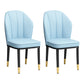European Glam Style Metal Chairs Kitchen Dining Room Wingback Side Chair Set Sky Blue 2 Piece Set Clearhalo ' kitchen&dining_furn' 'Dining Chairs' 'Dining Tables & Seating' 'dining_chair' 'furn' 'furn_dining_chair' 'Furniture' 'furniture_dining_chair' 'Kitchen & Dining Furniture' 'kitchen' 3755998