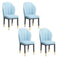 European Glam Style Metal Chairs Kitchen Dining Room Wingback Side Chair Set Sky Blue 4 Piece Set Clearhalo ' kitchen&dining_furn' 'Dining Chairs' 'Dining Tables & Seating' 'dining_chair' 'furn' 'furn_dining_chair' 'Furniture' 'furniture_dining_chair' 'Kitchen & Dining Furniture' 'kitchen' 3755999