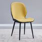 Home Scandinavian Side Chair Upholstered Solid Back Metal Dining Room Chair Yellow 1 Piece Clearhalo ' kitchen&dining_furn' 'Dining Chairs' 'Dining Tables & Seating' 'dining_chair' 'furn' 'furn_dining_chair' 'Furniture' 'furniture_dining_chair' 'Kitchen & Dining Furniture' 'kitchen' 3756004