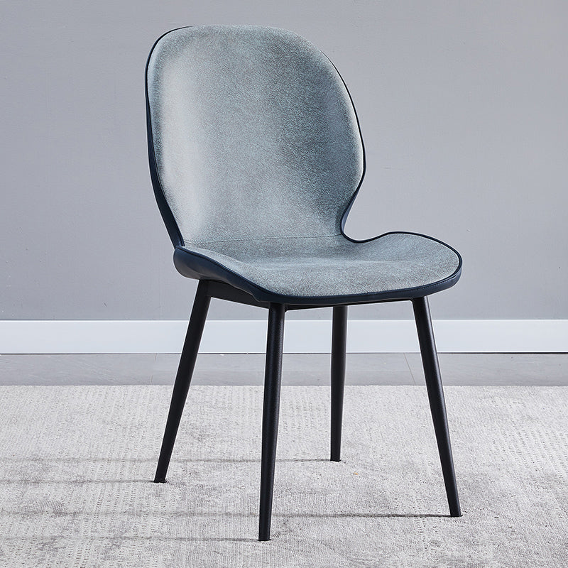 Home Scandinavian Side Chair Upholstered Solid Back Metal Dining Room Chair Green 1 Piece Clearhalo ' kitchen&dining_furn' 'Dining Chairs' 'Dining Tables & Seating' 'dining_chair' 'furn' 'furn_dining_chair' 'Furniture' 'furniture_dining_chair' 'Kitchen & Dining Furniture' 'kitchen' 3756021