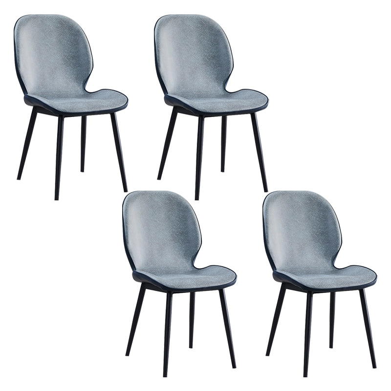 Home Scandinavian Side Chair Upholstered Solid Back Metal Dining Room Chair Green 4 Piece Set Clearhalo ' kitchen&dining_furn' 'Dining Chairs' 'Dining Tables & Seating' 'dining_chair' 'furn' 'furn_dining_chair' 'Furniture' 'furniture_dining_chair' 'Kitchen & Dining Furniture' 'kitchen' 3756026