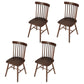 Rustic Style Armless Dining Chairs Beech Slat Back Side Chair with Wood Legs Dark Wood 4 Piece Set Clearhalo ' kitchen&dining_furn' 'Dining Chairs' 'Dining Tables & Seating' 'dining_chair' 'furn' 'furn_dining_chair' 'Furniture' 'furniture_dining_chair' 'Kitchen & Dining Furniture' 'kitchen' 3756044