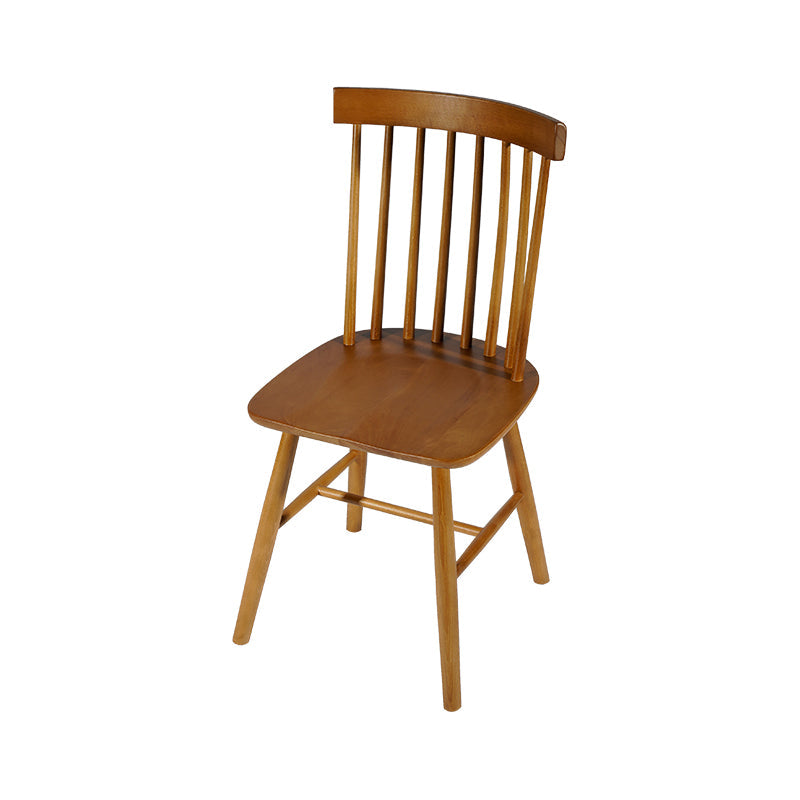 Rustic Style Armless Dining Chairs Beech Slat Back Side Chair with Wood Legs Light Wood 1 Piece Clearhalo ' kitchen&dining_furn' 'Dining Chairs' 'Dining Tables & Seating' 'dining_chair' 'furn' 'furn_dining_chair' 'Furniture' 'furniture_dining_chair' 'Kitchen & Dining Furniture' 'kitchen' 3756046