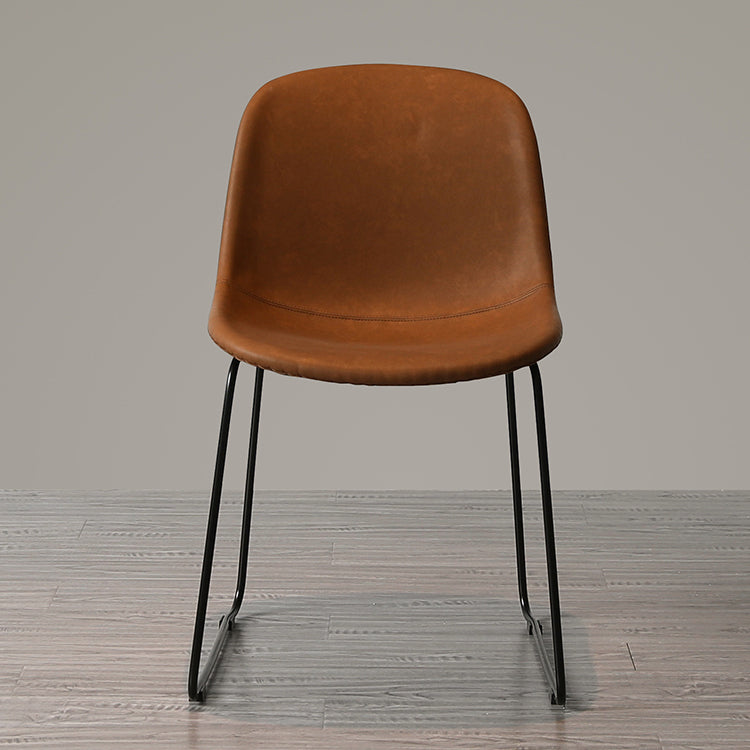 Modern Metal Dining Room Chairs PU Leather Dining Armless Chairs for Home Use Clearhalo ' kitchen&dining_furn' 'Dining Chairs' 'Dining Tables & Seating' 'dining_chair' 'furn' 'furn_dining_chair' 'Furniture' 'furniture_dining_chair' 'Kitchen & Dining Furniture' 'kitchen' 3756056