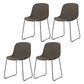 Modern Metal Dining Room Chairs PU Leather Dining Armless Chairs for Home Use Dark Gray 4 Piece Set Clearhalo ' kitchen&dining_furn' 'Dining Chairs' 'Dining Tables & Seating' 'dining_chair' 'furn' 'furn_dining_chair' 'Furniture' 'furniture_dining_chair' 'Kitchen & Dining Furniture' 'kitchen' 3756058