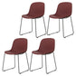 Modern Metal Dining Room Chairs PU Leather Dining Armless Chairs for Home Use Red 4 Piece Set Clearhalo ' kitchen&dining_furn' 'Dining Chairs' 'Dining Tables & Seating' 'dining_chair' 'furn' 'furn_dining_chair' 'Furniture' 'furniture_dining_chair' 'Kitchen & Dining Furniture' 'kitchen' 3756069