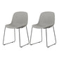 Modern Metal Dining Room Chairs PU Leather Dining Armless Chairs for Home Use Light Gray 2 Piece Set Clearhalo ' kitchen&dining_furn' 'Dining Chairs' 'Dining Tables & Seating' 'dining_chair' 'furn' 'furn_dining_chair' 'Furniture' 'furniture_dining_chair' 'Kitchen & Dining Furniture' 'kitchen' 3756073