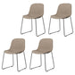 Modern Metal Dining Room Chairs PU Leather Dining Armless Chairs for Home Use Beige 4 Piece Set Clearhalo ' kitchen&dining_furn' 'Dining Chairs' 'Dining Tables & Seating' 'dining_chair' 'furn' 'furn_dining_chair' 'Furniture' 'furniture_dining_chair' 'Kitchen & Dining Furniture' 'kitchen' 3756079