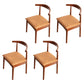 Scandinavian Home Side Chair Open Back Wood Upholstered Dining Room Chair Khaki 4 Piece Set Walnut Clearhalo ' kitchen&dining_furn' 'Dining Chairs' 'Dining Tables & Seating' 'dining_chair' 'furn' 'furn_dining_chair' 'Furniture' 'furniture_dining_chair' 'Kitchen & Dining Furniture' 'kitchen' 3756084