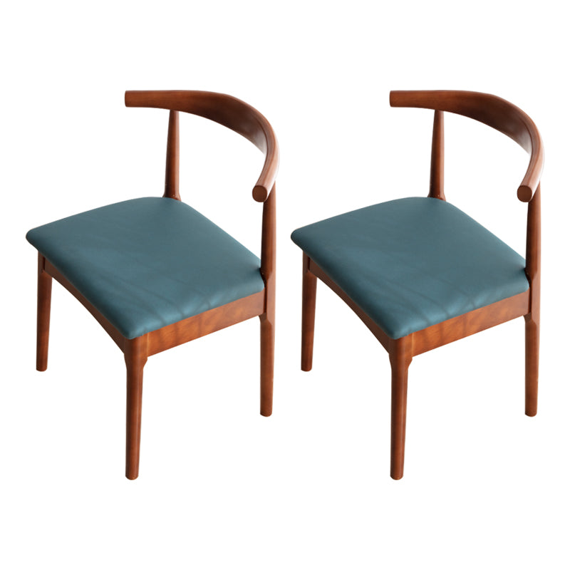Scandinavian Home Side Chair Open Back Wood Upholstered Dining Room Chair Lake Blue 2 Piece Set Walnut Clearhalo ' kitchen&dining_furn' 'Dining Chairs' 'Dining Tables & Seating' 'dining_chair' 'furn' 'furn_dining_chair' 'Furniture' 'furniture_dining_chair' 'Kitchen & Dining Furniture' 'kitchen' 3756088