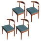 Scandinavian Home Side Chair Open Back Wood Upholstered Dining Room Chair Lake Blue 4 Piece Set Walnut Clearhalo ' kitchen&dining_furn' 'Dining Chairs' 'Dining Tables & Seating' 'dining_chair' 'furn' 'furn_dining_chair' 'Furniture' 'furniture_dining_chair' 'Kitchen & Dining Furniture' 'kitchen' 3756090