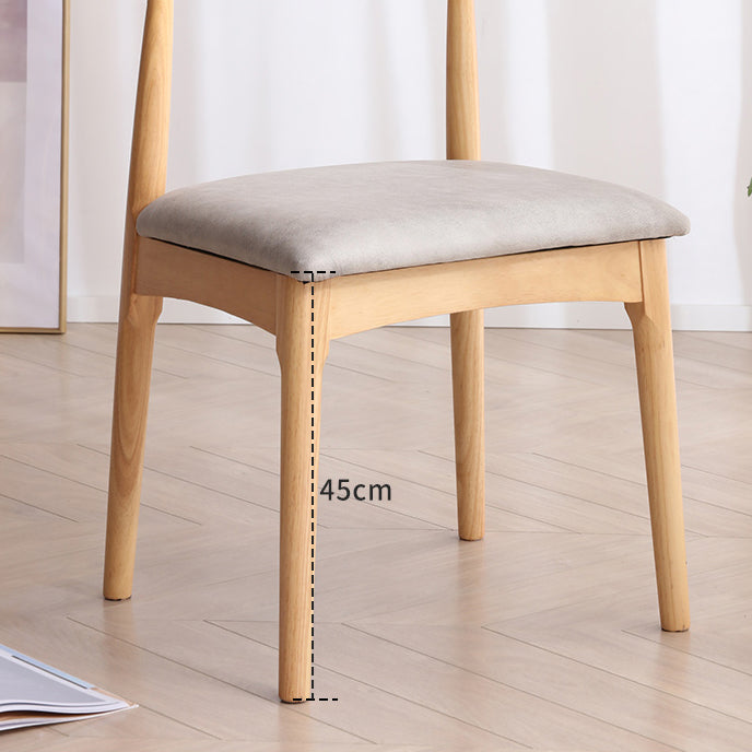 Scandinavian Home Side Chair Open Back Wood Upholstered Dining Room Chair Clearhalo ' kitchen&dining_furn' 'Dining Chairs' 'Dining Tables & Seating' 'dining_chair' 'furn' 'furn_dining_chair' 'Furniture' 'furniture_dining_chair' 'Kitchen & Dining Furniture' 'kitchen' 3756093