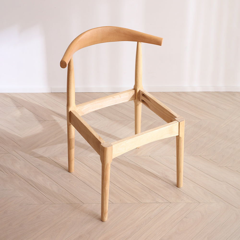 Scandinavian Home Side Chair Open Back Wood Upholstered Dining Room Chair Clearhalo ' kitchen&dining_furn' 'Dining Chairs' 'Dining Tables & Seating' 'dining_chair' 'furn' 'furn_dining_chair' 'Furniture' 'furniture_dining_chair' 'Kitchen & Dining Furniture' 'kitchen' 3756096