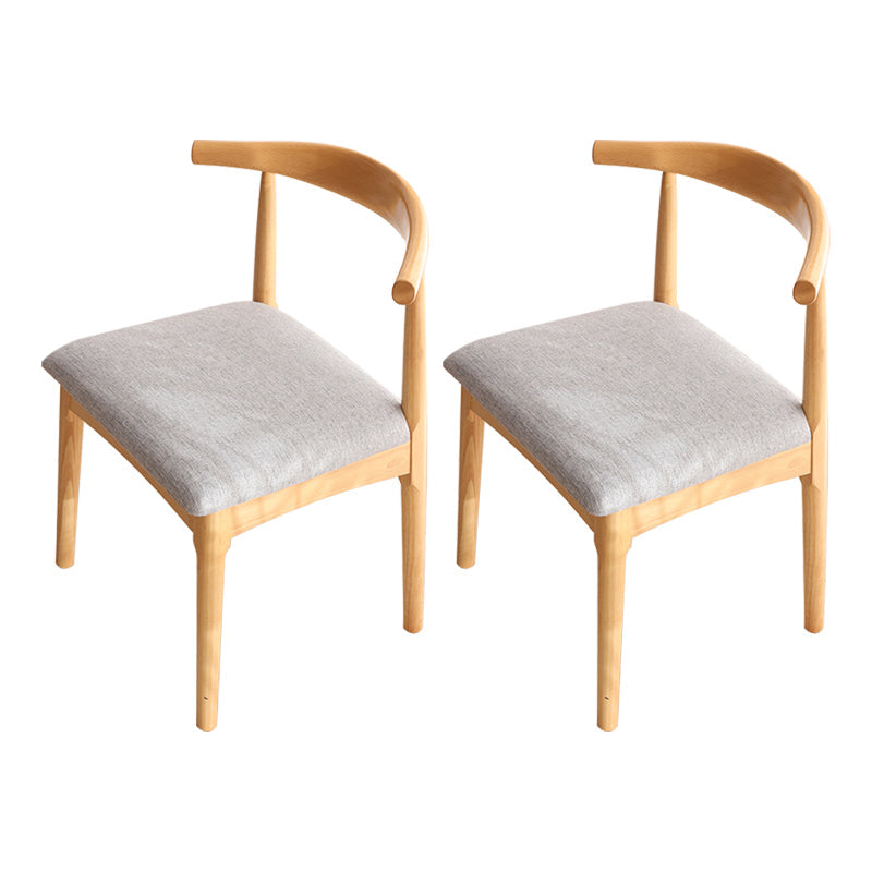 Scandinavian Home Side Chair Open Back Wood Upholstered Dining Room Chair Grey 2 Piece Set Natural Wood Clearhalo ' kitchen&dining_furn' 'Dining Chairs' 'Dining Tables & Seating' 'dining_chair' 'furn' 'furn_dining_chair' 'Furniture' 'furniture_dining_chair' 'Kitchen & Dining Furniture' 'kitchen' 3756101