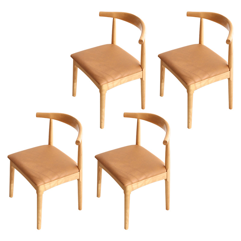 Scandinavian Home Side Chair Open Back Wood Upholstered Dining Room Chair Khaki 4 Piece Set Natural Wood Clearhalo ' kitchen&dining_furn' 'Dining Chairs' 'Dining Tables & Seating' 'dining_chair' 'furn' 'furn_dining_chair' 'Furniture' 'furniture_dining_chair' 'Kitchen & Dining Furniture' 'kitchen' 3756106