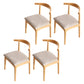 Scandinavian Home Side Chair Open Back Wood Upholstered Dining Room Chair Cream Gray 4 Piece Set Natural Wood Clearhalo ' kitchen&dining_furn' 'Dining Chairs' 'Dining Tables & Seating' 'dining_chair' 'furn' 'furn_dining_chair' 'Furniture' 'furniture_dining_chair' 'Kitchen & Dining Furniture' 'kitchen' 3756109
