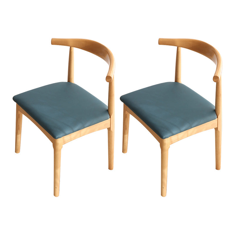Scandinavian Home Side Chair Open Back Wood Upholstered Dining Room Chair Lake Blue 2 Piece Set Natural Wood Clearhalo ' kitchen&dining_furn' 'Dining Chairs' 'Dining Tables & Seating' 'dining_chair' 'furn' 'furn_dining_chair' 'Furniture' 'furniture_dining_chair' 'Kitchen & Dining Furniture' 'kitchen' 3756114