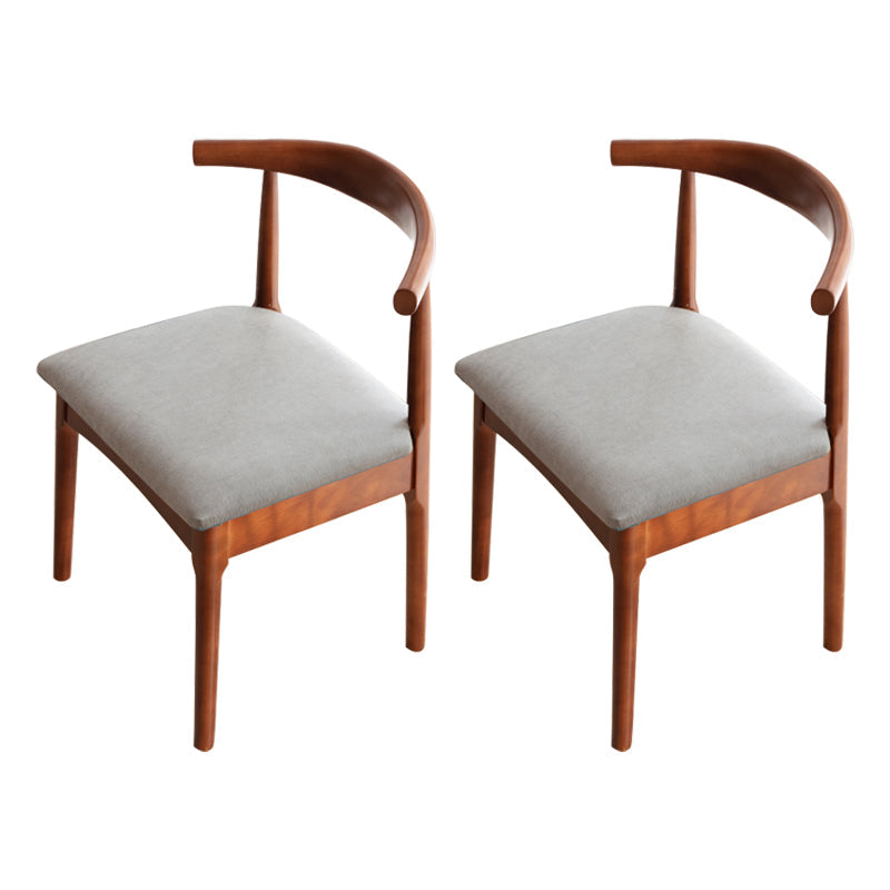 Scandinavian Home Side Chair Open Back Wood Upholstered Dining Room Chair Grey 2 Piece Set Walnut Clearhalo ' kitchen&dining_furn' 'Dining Chairs' 'Dining Tables & Seating' 'dining_chair' 'furn' 'furn_dining_chair' 'Furniture' 'furniture_dining_chair' 'Kitchen & Dining Furniture' 'kitchen' 3756117