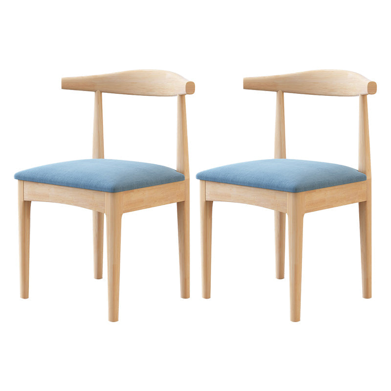 Scandinavian Home Side Chair Open Back Wood Upholstered Dining Room Chair Blue 2 Piece Set Natural Wood Clearhalo ' kitchen&dining_furn' 'Dining Chairs' 'Dining Tables & Seating' 'dining_chair' 'furn' 'furn_dining_chair' 'Furniture' 'furniture_dining_chair' 'Kitchen & Dining Furniture' 'kitchen' 3756120