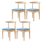 Scandinavian Home Side Chair Open Back Wood Upholstered Dining Room Chair Blue 4 Piece Set Natural Wood Clearhalo ' kitchen&dining_furn' 'Dining Chairs' 'Dining Tables & Seating' 'dining_chair' 'furn' 'furn_dining_chair' 'Furniture' 'furniture_dining_chair' 'Kitchen & Dining Furniture' 'kitchen' 3756121