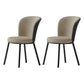 Contemporary Leathaire Restaurant Arm Chair Matte Finish Open Dining Chair Off-White 2 Piece Set Clearhalo ' kitchen&dining_furn' 'Dining Chairs' 'Dining Tables & Seating' 'dining_chair' 'furn' 'furn_dining_chair' 'Furniture' 'furniture_dining_chair' 'Kitchen & Dining Furniture' 'kitchen' 3756130