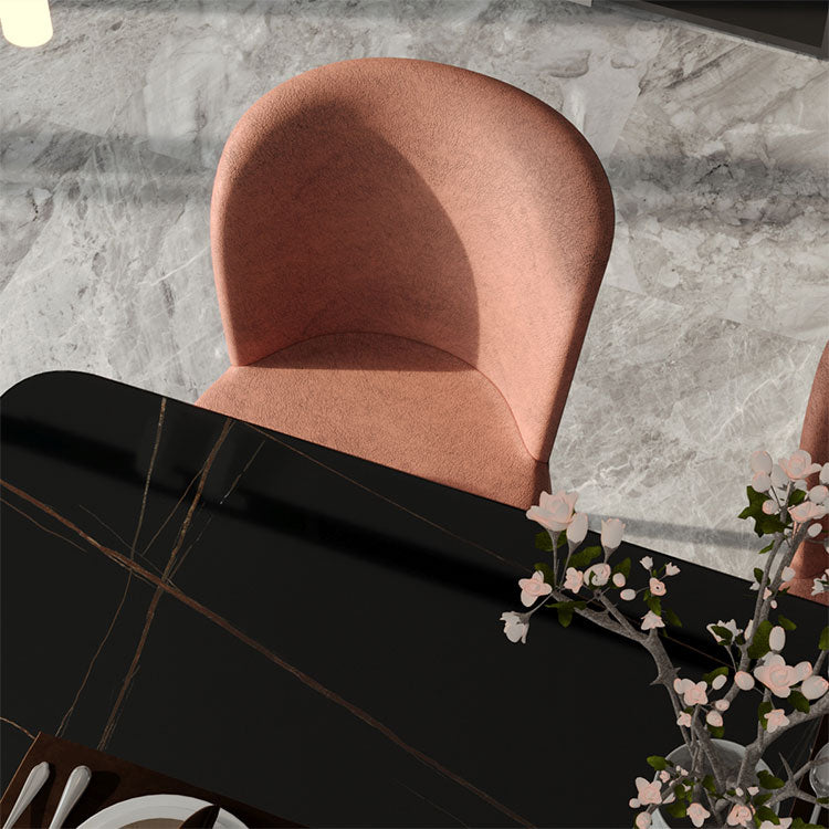 Contemporary Leathaire Restaurant Arm Chair Matte Finish Open Dining Chair Clearhalo ' kitchen&dining_furn' 'Dining Chairs' 'Dining Tables & Seating' 'dining_chair' 'furn' 'furn_dining_chair' 'Furniture' 'furniture_dining_chair' 'Kitchen & Dining Furniture' 'kitchen' 3756135