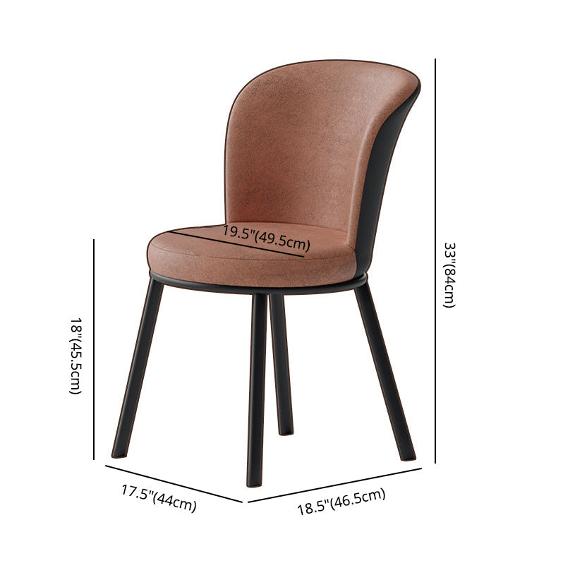 Contemporary Leathaire Restaurant Arm Chair Matte Finish Open Dining Chair Clearhalo ' kitchen&dining_furn' 'Dining Chairs' 'Dining Tables & Seating' 'dining_chair' 'furn' 'furn_dining_chair' 'Furniture' 'furniture_dining_chair' 'Kitchen & Dining Furniture' 'kitchen' 3756140