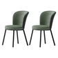 Contemporary Leathaire Restaurant Arm Chair Matte Finish Open Dining Chair Green 2 Piece Set Clearhalo ' kitchen&dining_furn' 'Dining Chairs' 'Dining Tables & Seating' 'dining_chair' 'furn' 'furn_dining_chair' 'Furniture' 'furniture_dining_chair' 'Kitchen & Dining Furniture' 'kitchen' 3756143