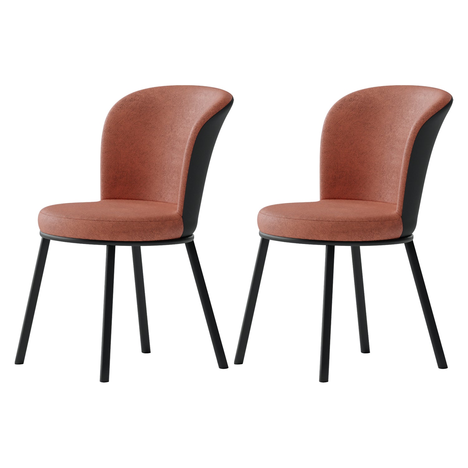 Contemporary Leathaire Restaurant Arm Chair Matte Finish Open Dining Chair Cameo Brown 2 Piece Set Clearhalo ' kitchen&dining_furn' 'Dining Chairs' 'Dining Tables & Seating' 'dining_chair' 'furn' 'furn_dining_chair' 'Furniture' 'furniture_dining_chair' 'Kitchen & Dining Furniture' 'kitchen' 3756149