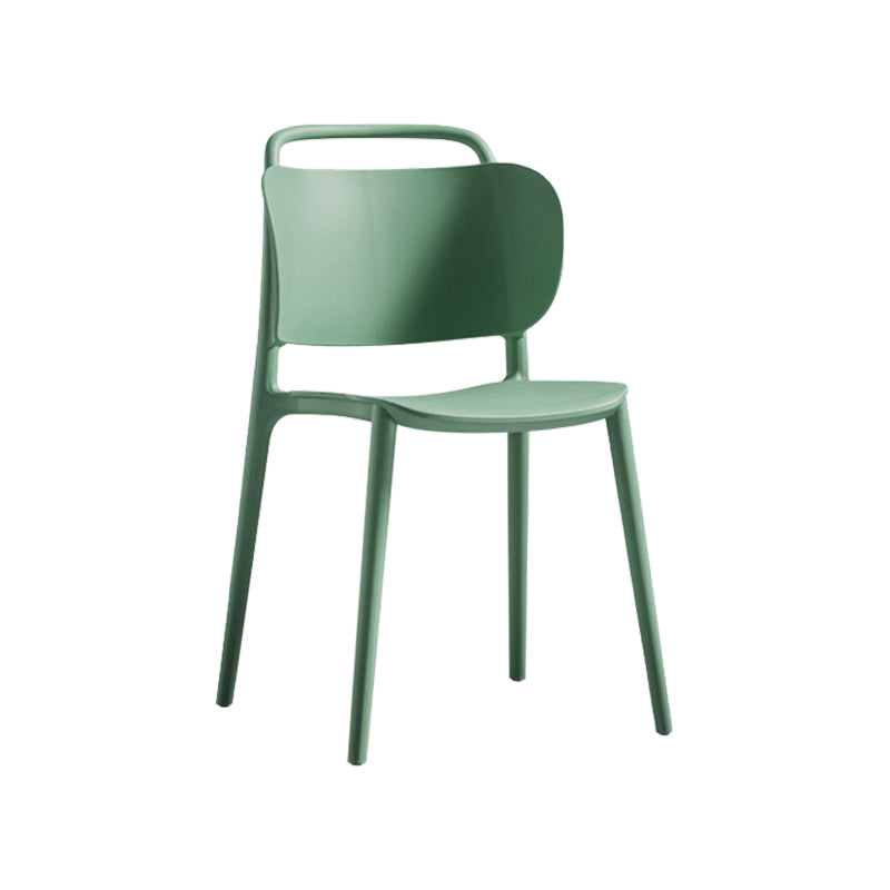 Contemporary Plastic Dining Armless Chair Open Back Dining Side Chair for Kitchen Green 1 Piece Clearhalo ' kitchen&dining_furn' 'Dining Chairs' 'Dining Tables & Seating' 'dining_chair' 'furn' 'furn_dining_chair' 'Furniture' 'furniture_dining_chair' 'Kitchen & Dining Furniture' 'kitchen' 3756153