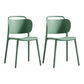 Contemporary Plastic Dining Armless Chair Open Back Dining Side Chair for Kitchen Green 2 Piece Set Clearhalo ' kitchen&dining_furn' 'Dining Chairs' 'Dining Tables & Seating' 'dining_chair' 'furn' 'furn_dining_chair' 'Furniture' 'furniture_dining_chair' 'Kitchen & Dining Furniture' 'kitchen' 3756155