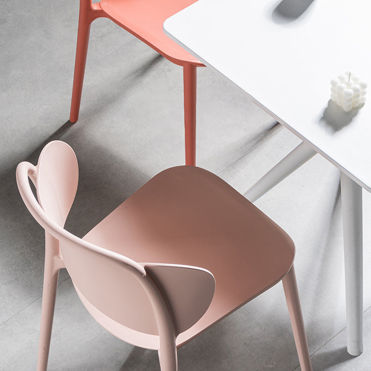 Contemporary Plastic Dining Armless Chair Open Back Dining Side Chair for Kitchen Clearhalo ' kitchen&dining_furn' 'Dining Chairs' 'Dining Tables & Seating' 'dining_chair' 'furn' 'furn_dining_chair' 'Furniture' 'furniture_dining_chair' 'Kitchen & Dining Furniture' 'kitchen' 3756168