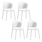 Contemporary Plastic Dining Armless Chair Open Back Dining Side Chair for Kitchen White 4 Piece Set Clearhalo ' kitchen&dining_furn' 'Dining Chairs' 'Dining Tables & Seating' 'dining_chair' 'furn' 'furn_dining_chair' 'Furniture' 'furniture_dining_chair' 'Kitchen & Dining Furniture' 'kitchen' 3756169
