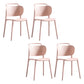 Contemporary Plastic Dining Armless Chair Open Back Dining Side Chair for Kitchen Light Pink 4 Piece Set Clearhalo ' kitchen&dining_furn' 'Dining Chairs' 'Dining Tables & Seating' 'dining_chair' 'furn' 'furn_dining_chair' 'Furniture' 'furniture_dining_chair' 'Kitchen & Dining Furniture' 'kitchen' 3756178