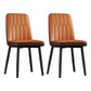 Contemporary Metal Dining Room Chairs PU Leather Dining Armless Chairs Orange 2 Piece Set Black Clearhalo ' kitchen&dining_furn' 'Dining Chairs' 'Dining Tables & Seating' 'dining_chair' 'furn' 'furn_dining_chair' 'Furniture' 'furniture_dining_chair' 'Kitchen & Dining Furniture' 'kitchen' 3756205