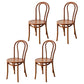 Contemporary Style Beech Wood Chairs Windsor Back Side Kitchen Dining Chair Walnut Wood 4 Piece Set Clearhalo ' kitchen&dining_furn' 'Dining Chairs' 'Dining Tables & Seating' 'dining_chair' 'furn' 'furn_dining_chair' 'Furniture' 'furniture_dining_chair' 'Kitchen & Dining Furniture' 'kitchen' 3756231
