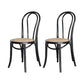 Contemporary Style Beech Wood Chairs Windsor Back Side Kitchen Dining Chair Black Wicker & Rattan 2 Piece Set Clearhalo ' kitchen&dining_furn' 'Dining Chairs' 'Dining Tables & Seating' 'dining_chair' 'furn' 'furn_dining_chair' 'Furniture' 'furniture_dining_chair' 'Kitchen & Dining Furniture' 'kitchen' 3756246